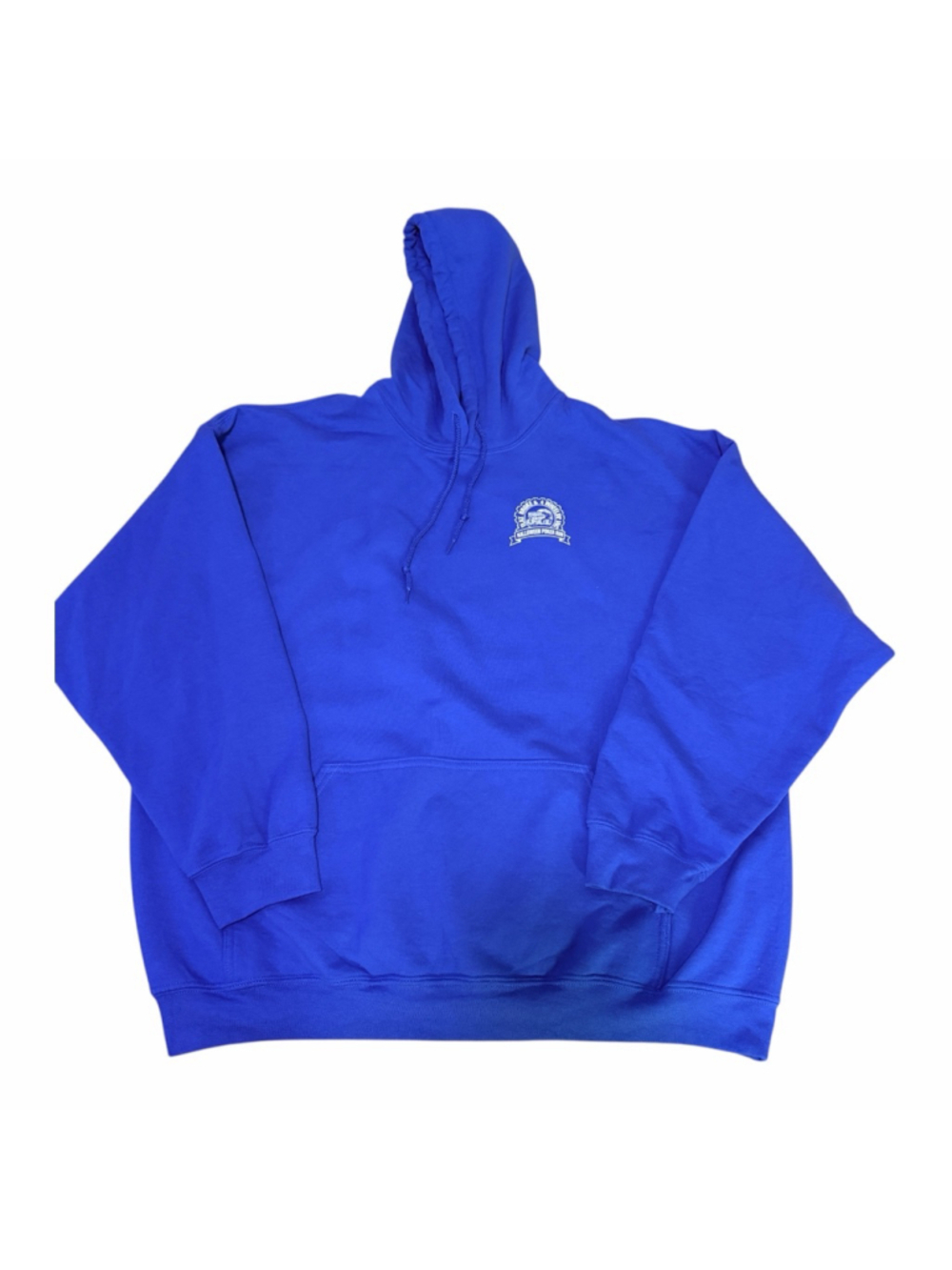 Gildan Men’s 2XL Blue Halloween Poker Run Graphic Hoodie